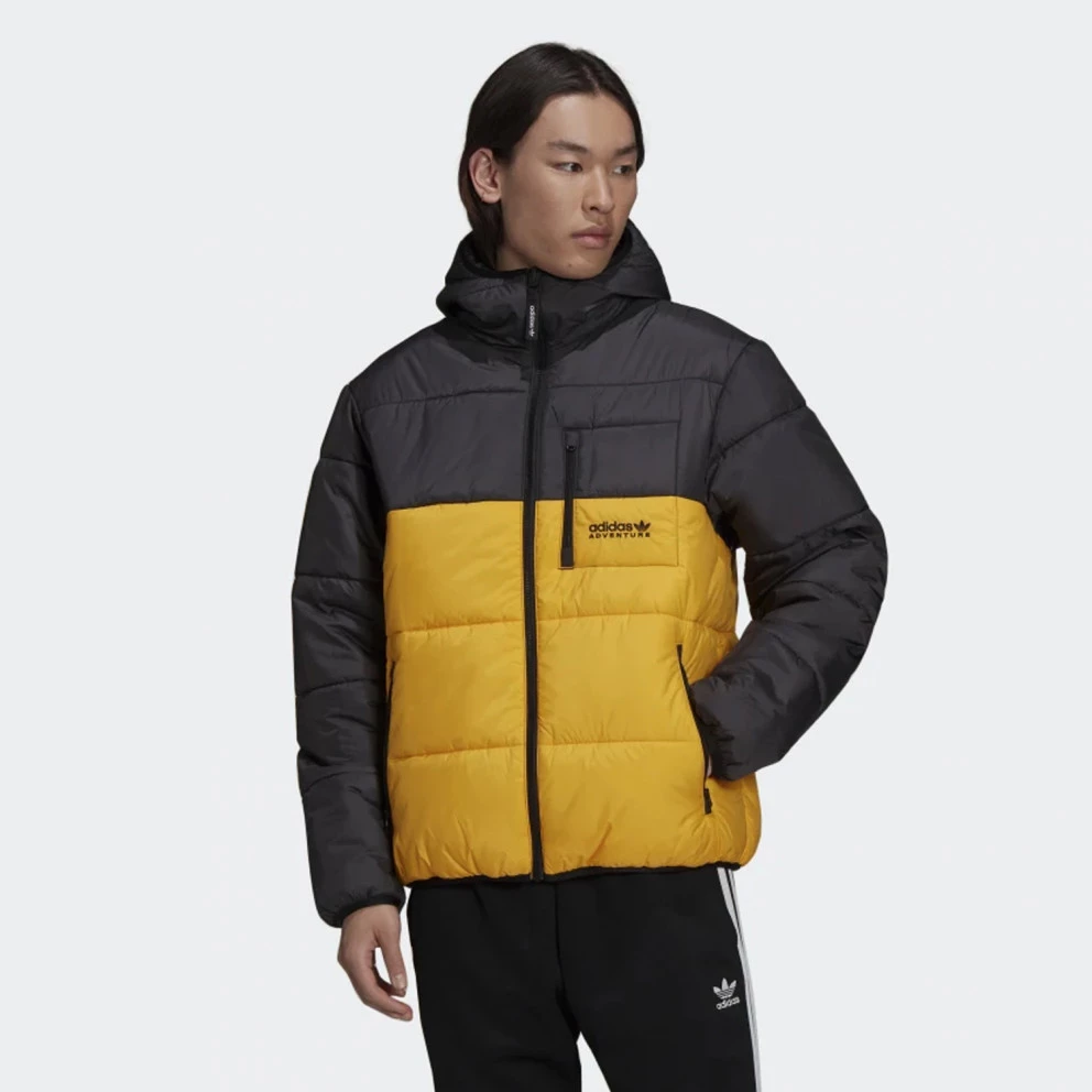 Ανδρικά Adidas Originals Puffer Ανδρικό Jacket BLACK/ACTGOL 3 Ανδρικά Adidas Originals Puffer Ανδρικό Jacket BLACK/ACTGOL