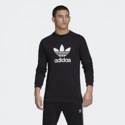 Ανδρικά Adidas Originals Trefoil Ανδρική Μπλούζα Φούτερ Black