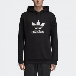 Ανδρικά Adidas Originals Trefoil Ανδρική Μπλούζα με Κουκούλα Black