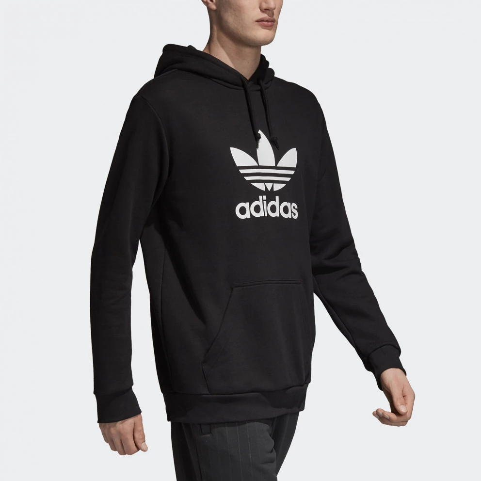Ανδρικά Adidas Originals Trefoil Ανδρική Μπλούζα με Κουκούλα Black 6 Ανδρικά Adidas Originals Trefoil Ανδρική Μπλούζα με Κουκούλα Black - Image 4