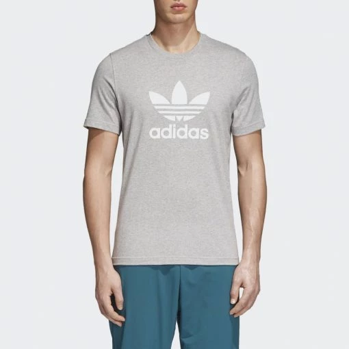 Ανδρικά Adidas Originals Trefoil Ανδρικό T-Shirt MGREYH -Μπουφάν Εκπτώσεις adidas originals trefoil t shirt