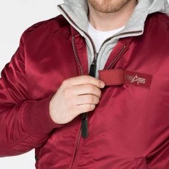 Ανδρικά Alpha Industries Ma-1 D-Tec Ανδρικό Μπουφάν BURGUNDY -Μπουφάν Εκπτώσεις alpha industries ma 1 d tec 15