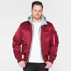 Ανδρικά Alpha Industries Ma-1 D-Tec Ανδρικό Μπουφάν BURGUNDY