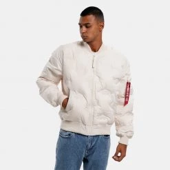 Ανδρικά Alpha Industries MA-1 Puffer Ανδρικό Μπουφάν Jet Stream White