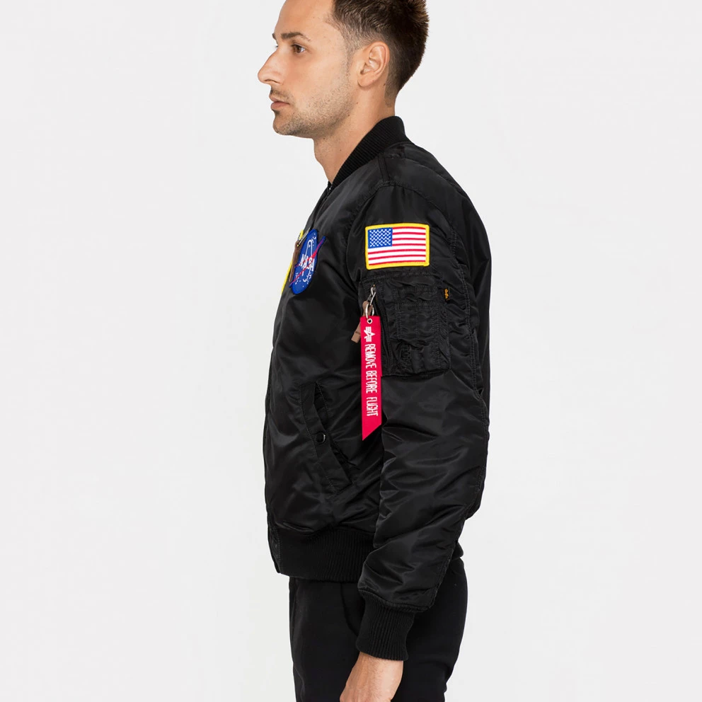 Ανδρικά ALPHA INDUSTRIES MA-1 Nasa Ανδρικό Μπουφάν BLACK 4 Ανδρικά ALPHA INDUSTRIES MA-1 Nasa Ανδρικό Μπουφάν BLACK - Image 2