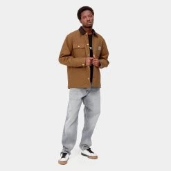 Ανδρικά Carhartt WIP Michigan Ανδρικό Μπουφάν Hamilton Brown -Μπουφάν Εκπτώσεις carhartt wip michigan coat 4