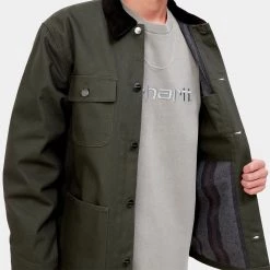 Ανδρικά Carhartt WIP Michigan Ανδρικό Μπουφάν Boxwood / Black -Μπουφάν Εκπτώσεις carhartt wip michigan coat 8