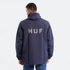 Ανδρικά Huf Essentials Standard Shell Ανδρικό Μπουφάν Navy -Μπουφάν Εκπτώσεις huf essentials zip standard shell 2