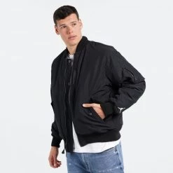 Ανδρικά Jordan Essentials Statement MA-1 Ανδρικό Μπουφάν BLACK/GYM RED -Μπουφάν Εκπτώσεις jordan m j ess stmt ma 1 jacket 2