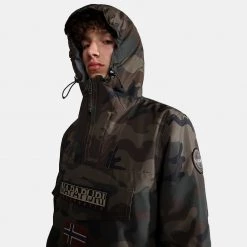 Ανδρικά Napapijri Rainforest Ανδρικό Μπουφάν CAMO GREEN FBN -Μπουφάν Εκπτώσεις napapijri rainforest pkt prt 2 camo green f 2