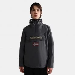 Ανδρικά Napapijri Rainforest Winter 3 Anorak Ανδρικό Μπουφάν DARK GREY SOLID