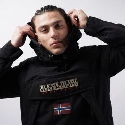 Ανδρικά Napapijri Men's Skidoo Hooded Anorak - Ανδρικό Μπουφάν BLACK 14 Ανδρικά Napapijri Men's Skidoo Hooded Anorak - Ανδρικό Μπουφάν BLACK -Μπουφάν Εκπτώσεις napapijri skidoo 3 3