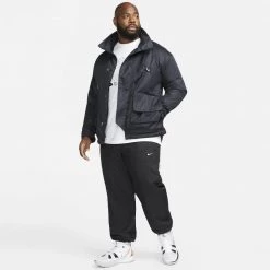 Ανδρικά Nike Kyrie Irving Protect Ανδρικό Μπουφάν BLACK/BLACK/CHILE RED -Μπουφάν Εκπτώσεις nike ki m nk protect jacket 5