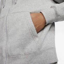 Ανδρικά Nike Sportswear Club Ανδρική Ζακέτα DK GREY HEATHER/MATTE SILVER/WHITE -Μπουφάν Εκπτώσεις nike m nsw club hoodie fz bb 4