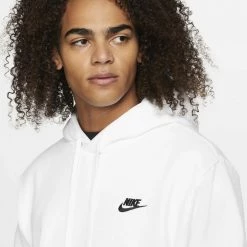 Ανδρικά Nike Sportswear Club Ανδρική Μπλούζα με Κουκούλα White/White/Black 18 Ανδρικά Nike Sportswear Club Ανδρική Μπλούζα με Κουκούλα White/White/Black -Μπουφάν Εκπτώσεις nike m nsw club hoodie po bb 16