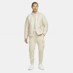 Ανδρικά Nike Sportswear Club Fleece Ανδρικό Παντελόνι Φόρμας RATTAN/RATTAN/WHITE -Μπουφάν Εκπτώσεις nike m nsw club pant cargo bb 15