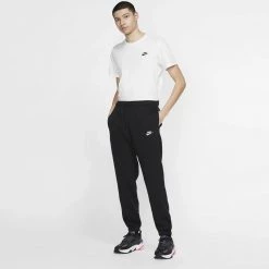 Ανδρικά Nike Sportswear Club Ανδρική Φόρμα BLACK/BLACK/WHITE -Μπουφάν Εκπτώσεις nike m nsw club pant cf bb 12