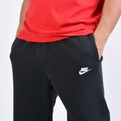 Ανδρικά Nike Sportswear Club Ανδρικό Παντελόνι Φόρμας BLACK/BLACK/WHITE -Μπουφάν Εκπτώσεις nike m nsw club pant oh bb 7