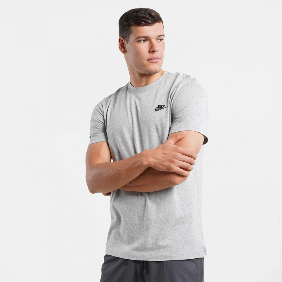 Ανδρικά Nike Sportswear Club Ανδρικό T-Shirt DK GREY HEATHER/BLACK 6 Ανδρικά Nike Sportswear Club Ανδρικό T-Shirt DK GREY HEATHER/BLACK - Image 4