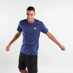 Ανδρικά Nike Sportswear Club Ανδρικό T-Shirt MIDNIGHT NAVY/WHITE -Μπουφάν Εκπτώσεις nike m nsw club tee 2