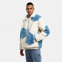 Ανδρικά Obey Bistro Sherpa Jacket NATURAL MULTI -Μπουφάν Εκπτώσεις obey bistro sherpa jacket 2