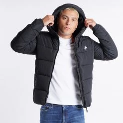 Ανδρικά Superdry Hooded Sports Puffer Aνδρικό Μπουφάν Black -Μπουφάν Εκπτώσεις superdry hooded sports puffer mpoufan andriko 4