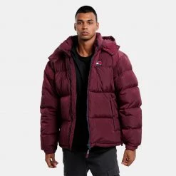 Ανδρικά Tommy Jeans Alaska Ανδρικό Puffer Μπουφάν Deep Rouge