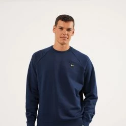 Ανδρικά Under Armour Rival Fleece Ανδρική Μπλούζα Φούτερ Academy//Onyx White -Μπουφάν Εκπτώσεις under armour rival fleece crew 5