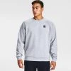 Ανδρικά Under Armour Rival Fleece Ανδρική Μπλούζα Φούτερ Mod Gray Light Heather//Onyx White -Μπουφάν Εκπτώσεις under armour rival fleece crew 7