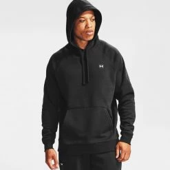Ανδρικά Under Armour Rival Fleece Ανδρική Μπλούζα με Κουκούλα Black//Onyx White
