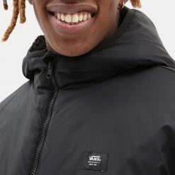 Ανδρικά Vans Harvard Windbreaker Jac Black BLACK -Μπουφάν Εκπτώσεις vans harvard windbreaker jac black 3